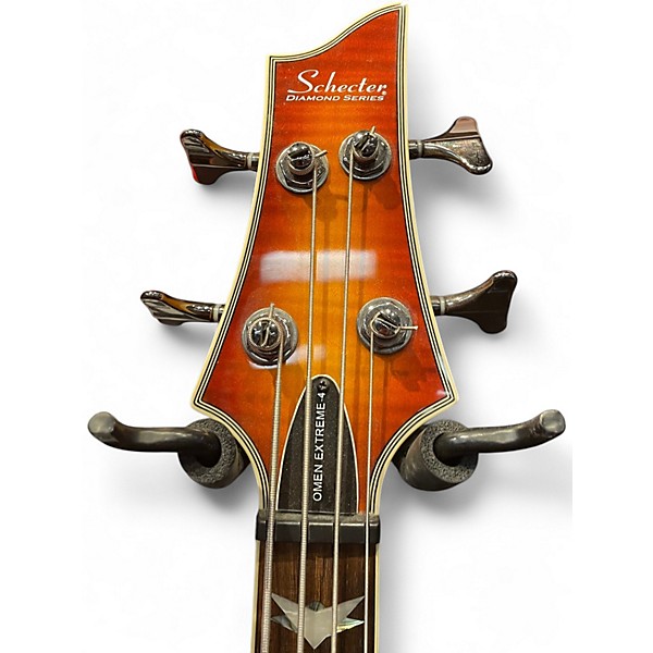 Used Schecter Guitar Research Omen Extreme 4 String 2 Color Sunburst Electric Bass Guitar