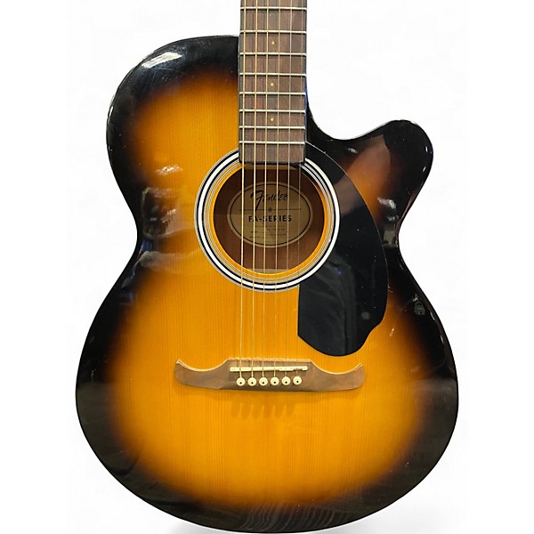 Used Fender FA135CE Concert 2 Tone Sunburst Acoustic Electric Guitar
