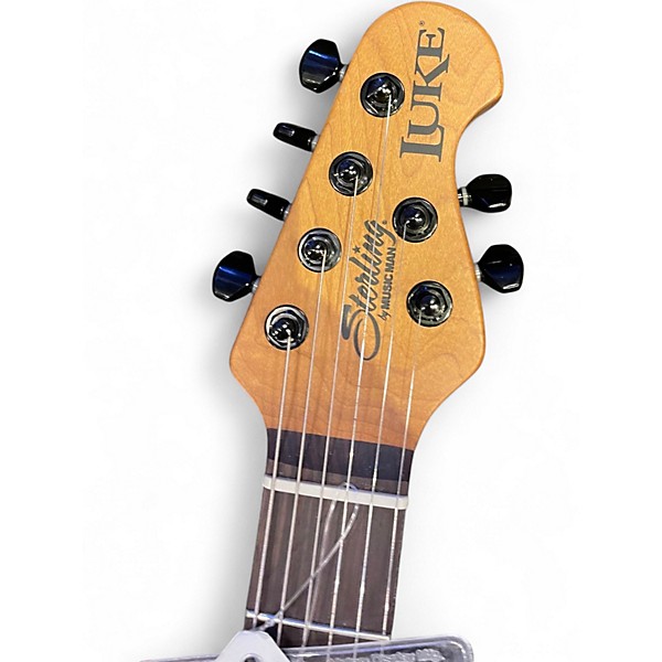Used Sterling by Music Man Luke LK100 Purple Sparkle Solid Body Electric Guitar