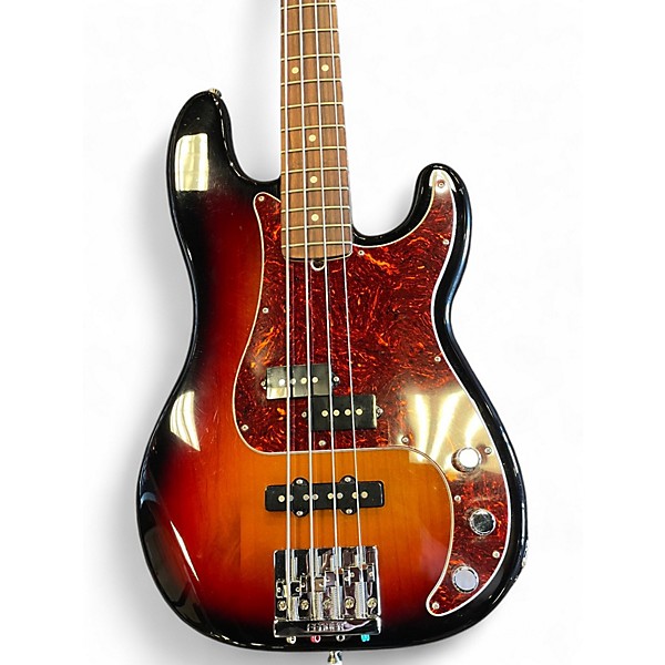 Used Fender American Performer Precision Bass 3 Color Sunburst Electric Bass Guitar