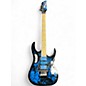 Used 2016 Ibanez JEM77FP Steve Vai Signature Blue Floral Pattern Solid Body Electric Guitar thumbnail