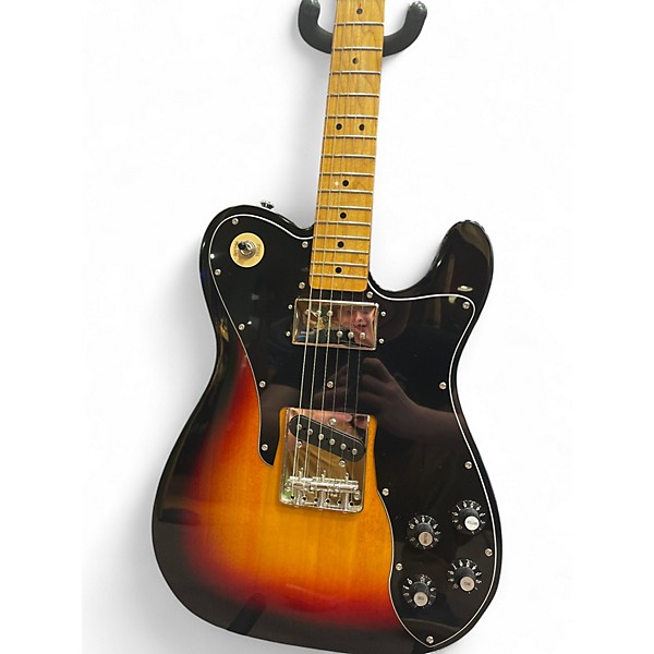 Used 2021 Squier Classic Vibe Telecaster Custom 3 Color Sunburst Solid Body Electric Guitar
