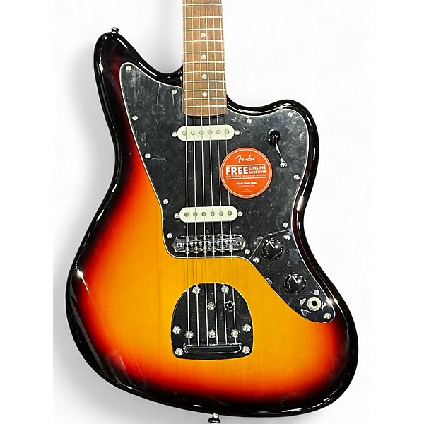 Used Squier Jaguar Affinity  3 Color Sunburst Solid Body Electric Guitar
