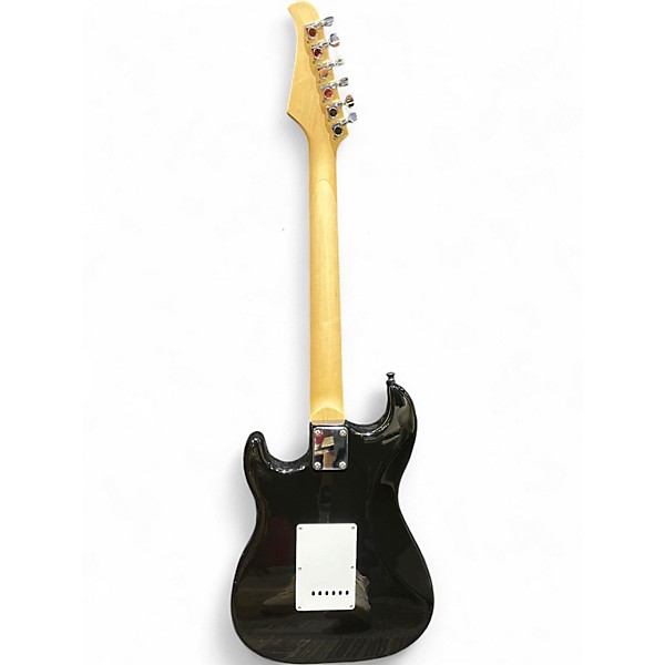 Used Silvertone SSS Black Solid Body Electric Guitar