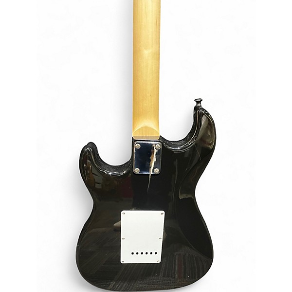 Used Silvertone SSS Black Solid Body Electric Guitar