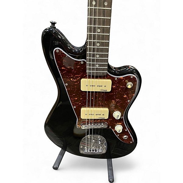 Used Vintage Reissued Seres V65 Black Solid Body Electric Guitar