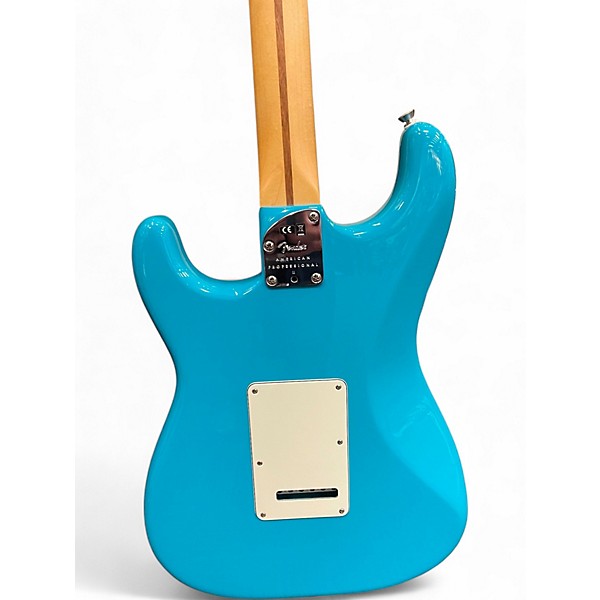 Used Fender American Professional II Stratocaster Miami Blue Solid Body Electric Guitar