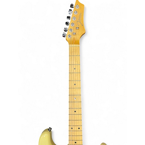 Used Johnson Double Cut Cream Solid Body Electric Guitar
