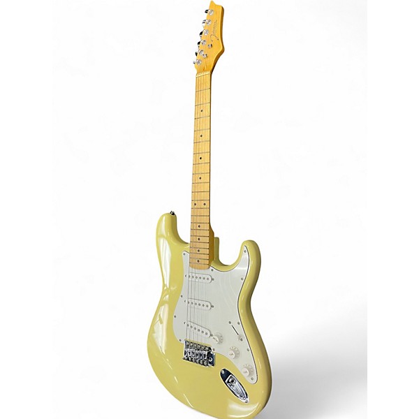 Used Johnson Double Cut Cream Solid Body Electric Guitar