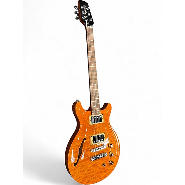 Used Hamer Artist Studio Quilted Caramel Hollow Body Electric Guitar