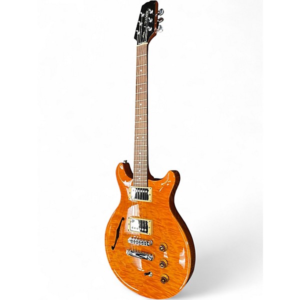 Used Hamer Artist Studio Quilted Caramel Hollow Body Electric Guitar