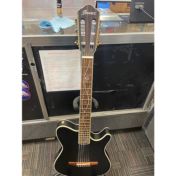 Used Ibanez TIM HENSON TOD10N-TKF BLACK Classical Acoustic Electric Guitar