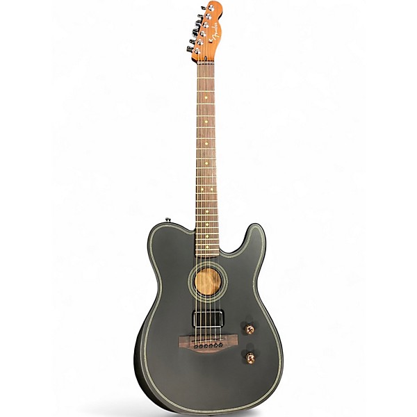 Used Fender Acoustasonic standard telecaster Black Acoustic Electric Guitar