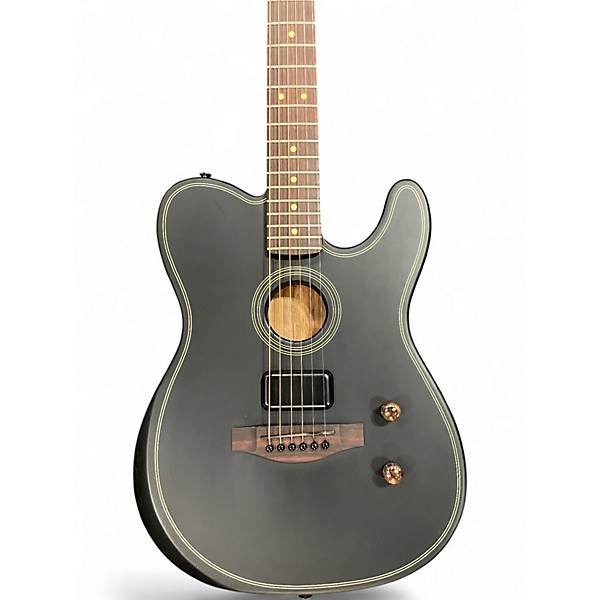 Used Fender Acoustasonic standard telecaster Black Acoustic Electric Guitar