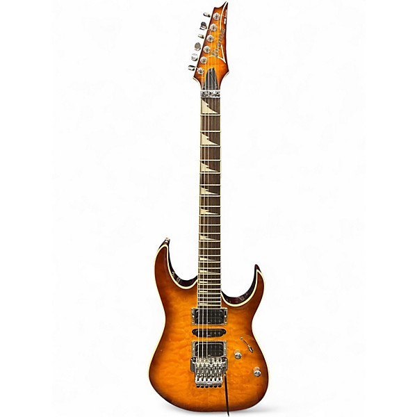 Used Ibanez RG4EXQM1 Sunburst Solid Body Electric Guitar