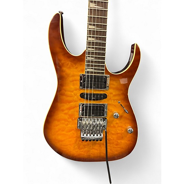 Used Ibanez RG4EXQM1 Sunburst Solid Body Electric Guitar