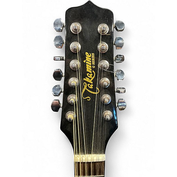Used Takamine EG523SCB-12 Black 12 String Acoustic Electric Guitar