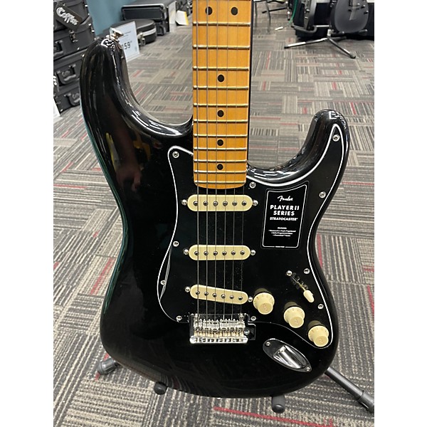 Used Fender Player Stratocaster Black Solid Body Electric Guitar