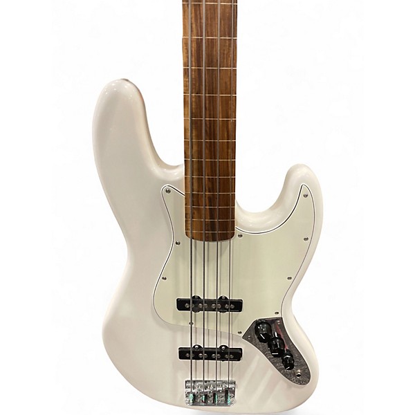 Used Fender Player Jazz Bass Fretless Alpine White Electric Bass Guitar