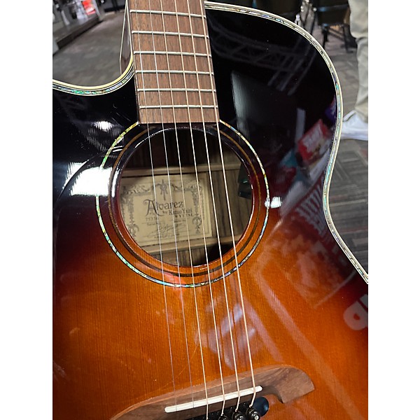Used Alvarez Kazou 2 Color Sunburst Acoustic Electric Guitar