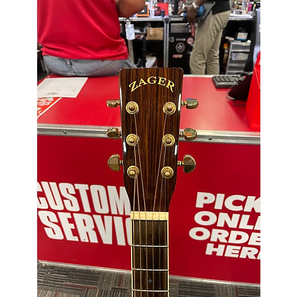 Used Zager zad 80 Natural Acoustic Guitar