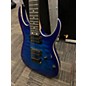 Used Ibanez GRG120QASP TRANSPARENT BLUE Solid Body Electric Guitar