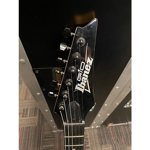 Used Ibanez GRGA120QA TRANSPARENT BLACK Solid Body Electric Guitar
