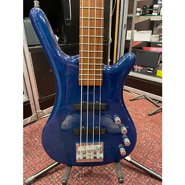 Used Warwick Corvette 4 String Ocean Blue Electric Bass Guitar