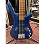 Used Warwick Corvette 4 String Ocean Blue Electric Bass Guitar