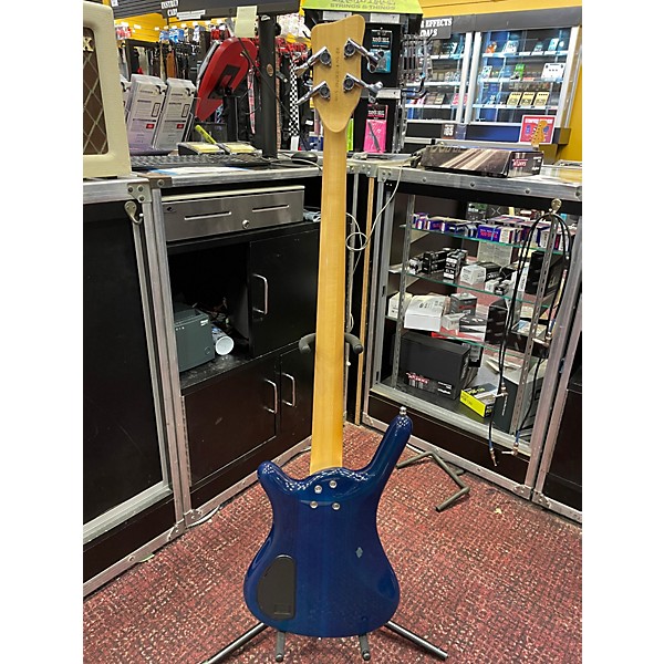 Used Warwick Corvette 4 String Ocean Blue Electric Bass Guitar