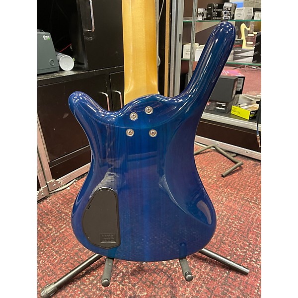 Used Warwick Corvette 4 String Ocean Blue Electric Bass Guitar