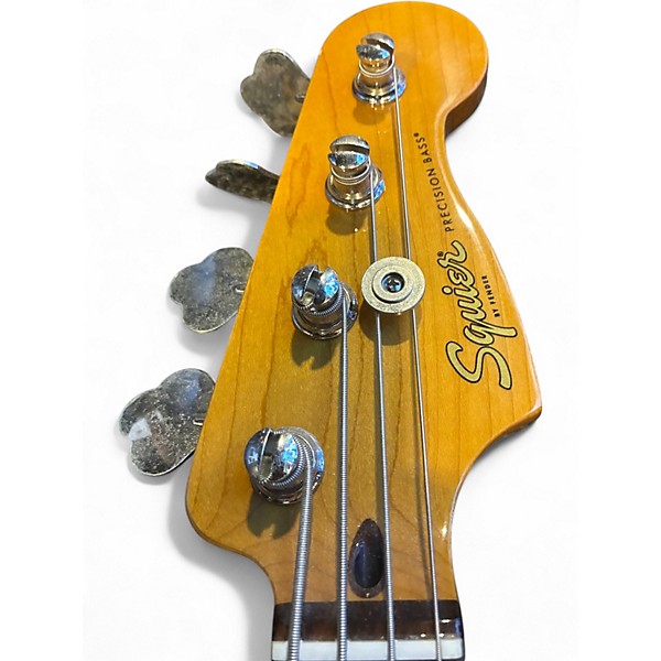 Used Squier Precision Bass Olympic White Electric Bass Guitar