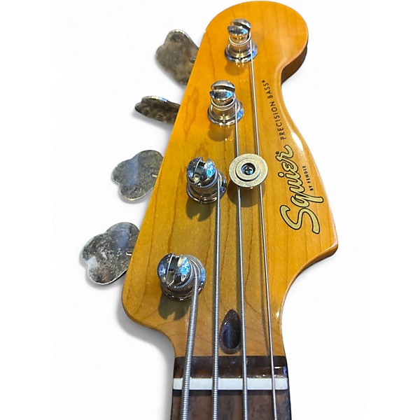 Used Squier Precision Bass Olympic White Electric Bass Guitar
