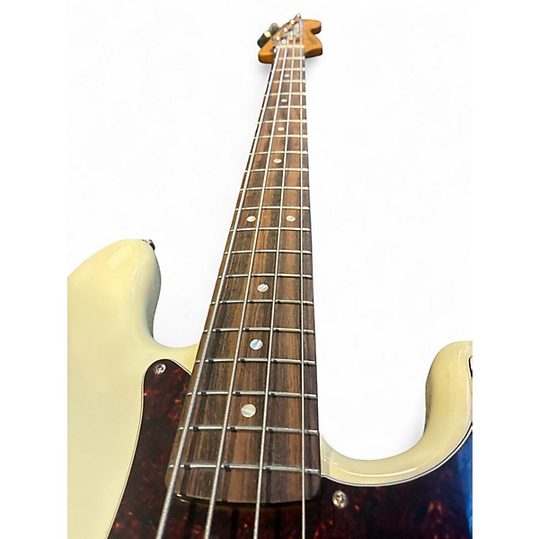 Used Squier Precision Bass Olympic White Electric Bass Guitar