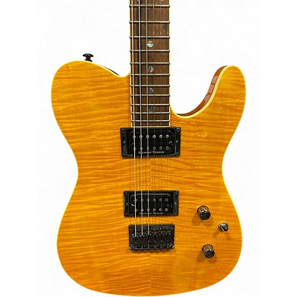 Used Fender Special Edition Custom Telecaster FMT HH Amber Solid Body Electric Guitar