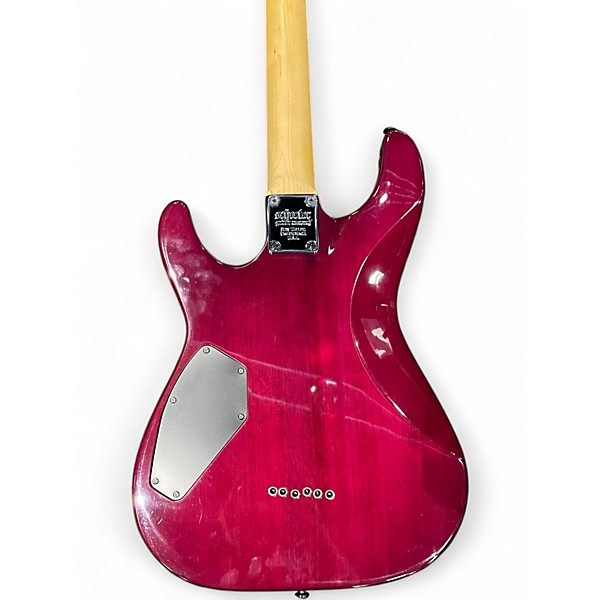 Used Schecter Guitar Research Omen Extreme 6 Pink Solid Body Electric Guitar