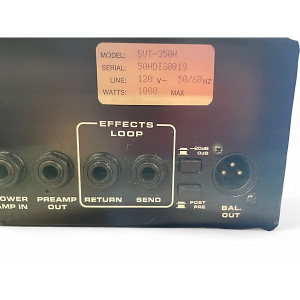 Used Ampeg SVT350H Bass Amp Head