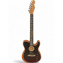 Used Fender ACOUSTASONIC TELECASTER Black Acoustic Electric Guitar