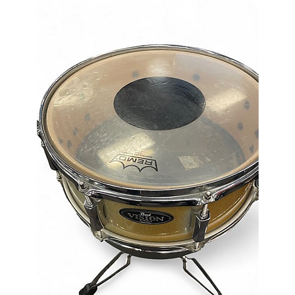 Used Pearl 6.5X14 Vision Series Snare GOLD SPARKLE Drum