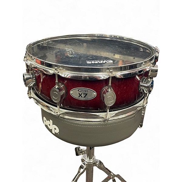 Used PDP by DW 5.5X14 x7 SNARE RED SPARKLE Drum