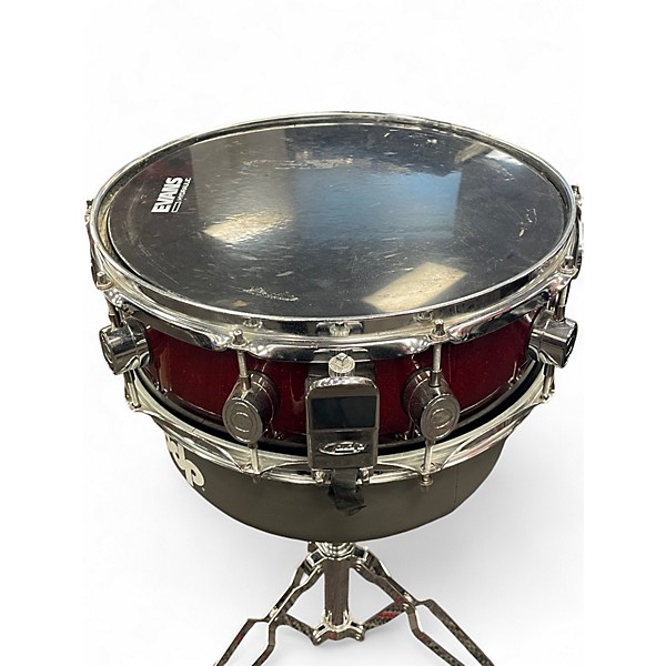 Used PDP by DW 5.5X14 x7 SNARE RED SPARKLE Drum