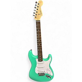 Used Squier Debut Collection Strat Turquoise Solid Body Electric Guitar