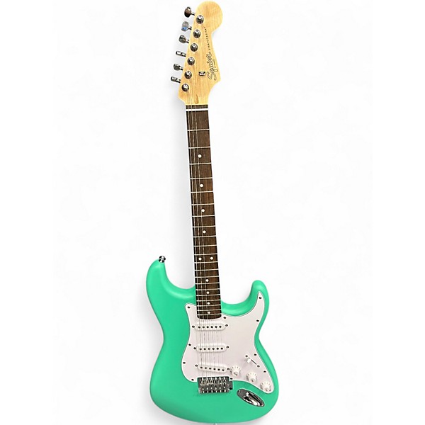 Used Squier Debut Collection Strat Turquoise Solid Body Electric Guitar