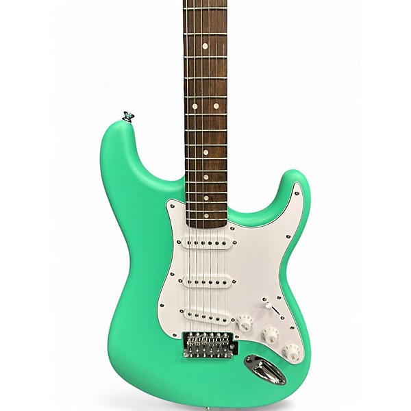 Used Squier Debut Collection Strat Turquoise Solid Body Electric Guitar