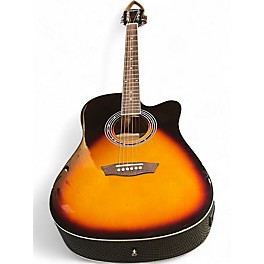 Used Washburn WA90CE 3 Tone Sunburst Acoustic Electric Guitar
