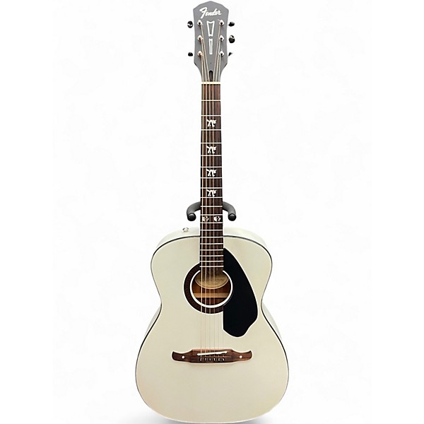 Used Fender Tim Armstrong Hellcat Silver Acoustic Electric Guitar