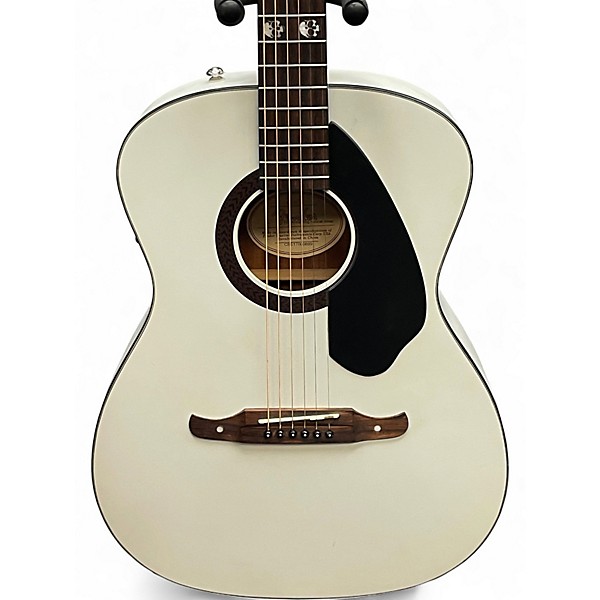 Used Fender Tim Armstrong Hellcat Silver Acoustic Electric Guitar