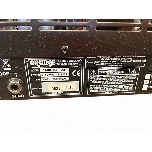 Used Orange Amplifiers DA15H Dark Terror 15W Tube Guitar Amp Head