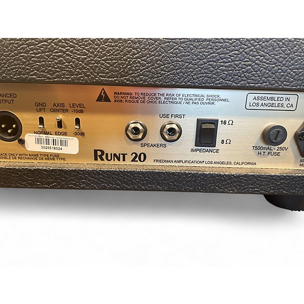 Used Friedman Runt-20 20W Tube Guitar Amp Head