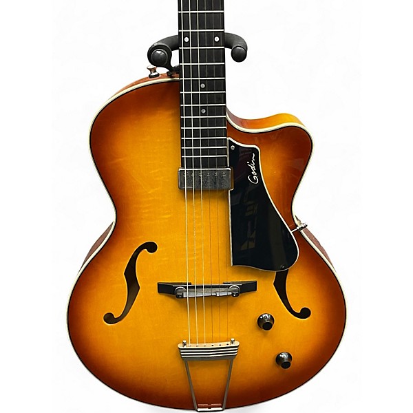 Used Godin 5th Avenue Jazz Sunburst Hollow Body Electric Guitar